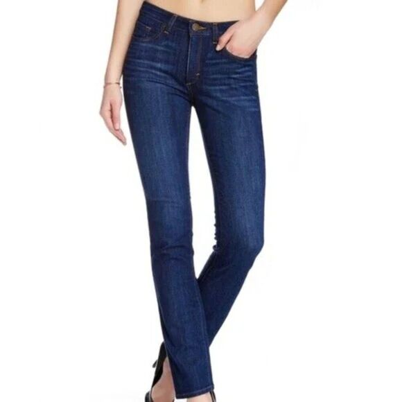 SPANX The Slim-X Straight Slimming Shaping Dark Wash Denim Jeans size 32 - Picture 1 of 10